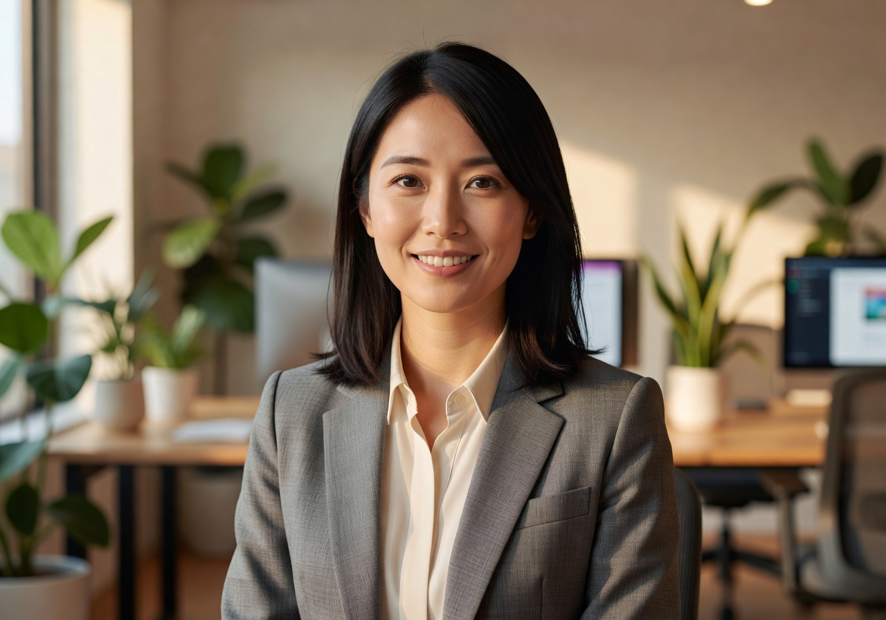 Portrait of Yuki Tanaka Head of Player Experience at Pixoswiftrc with a warm approachable expression